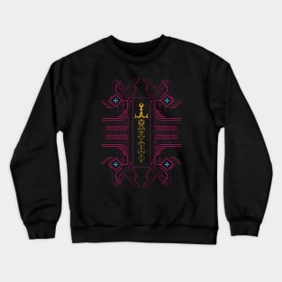 Vaporwave Minimalist Polyhedral Dice Set Sword Crewneck Sweatshirt